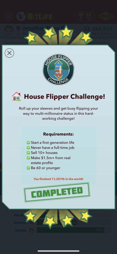 So keep on top of. . House flipper challenge bitlife